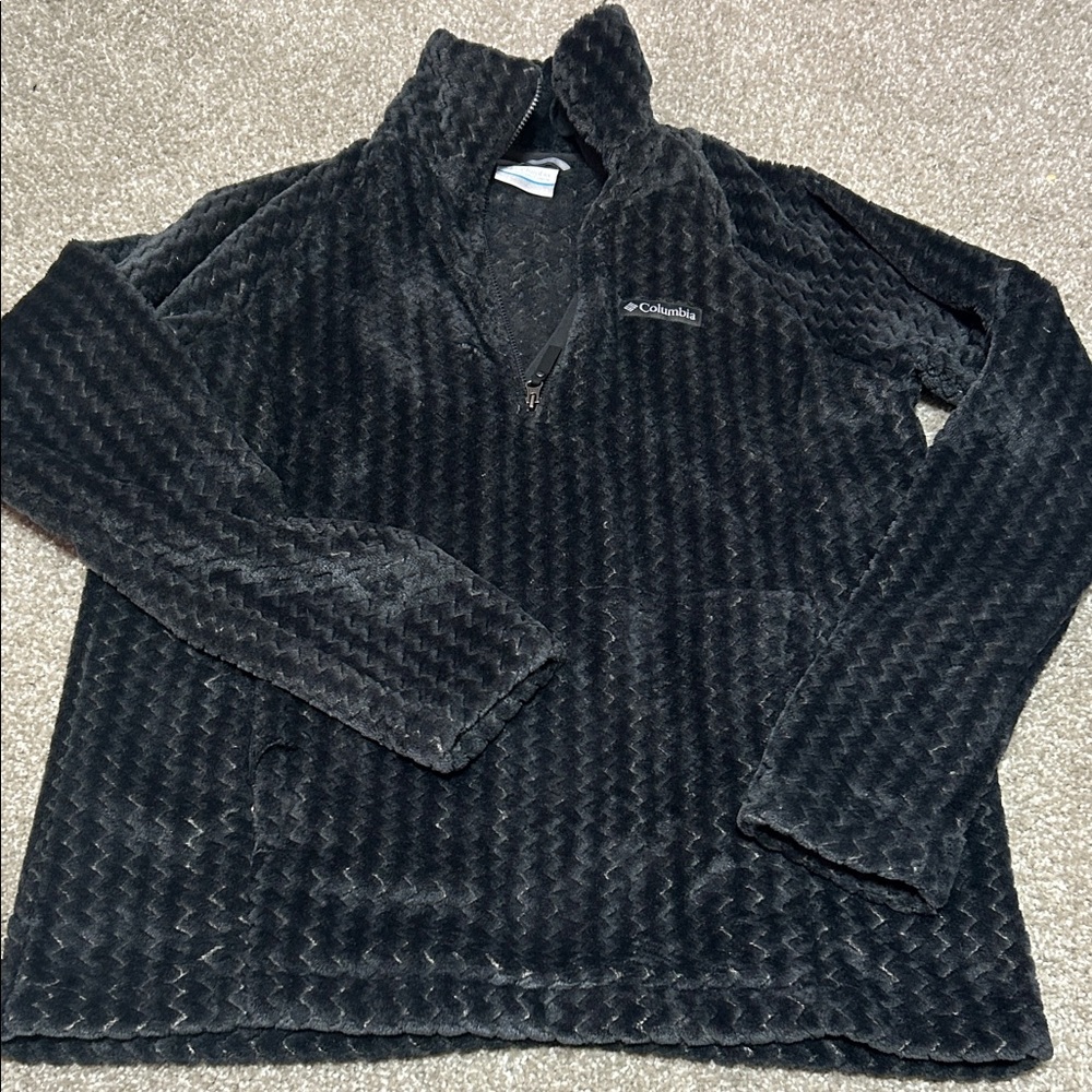 Columbia Women’s Black Textured Zip-Up Sweater